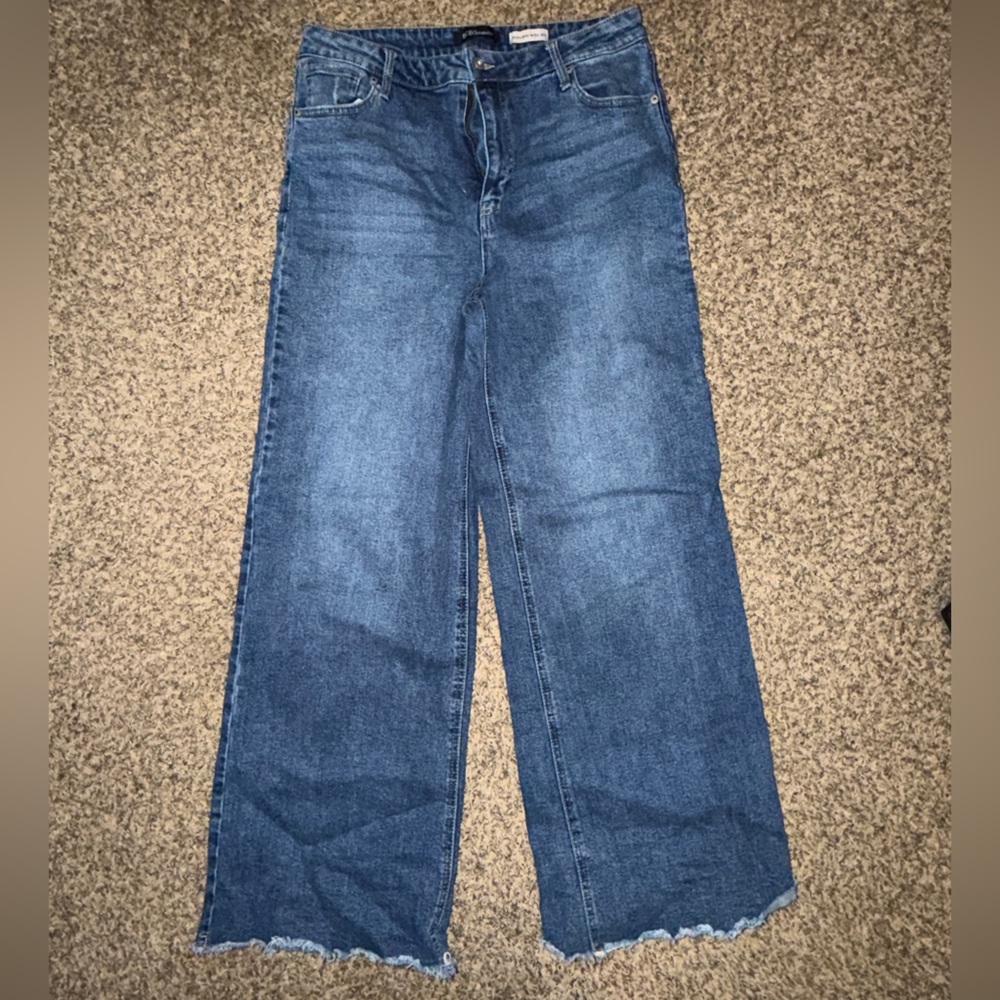 BCBGeneration Wide Leg Blue Jeans
